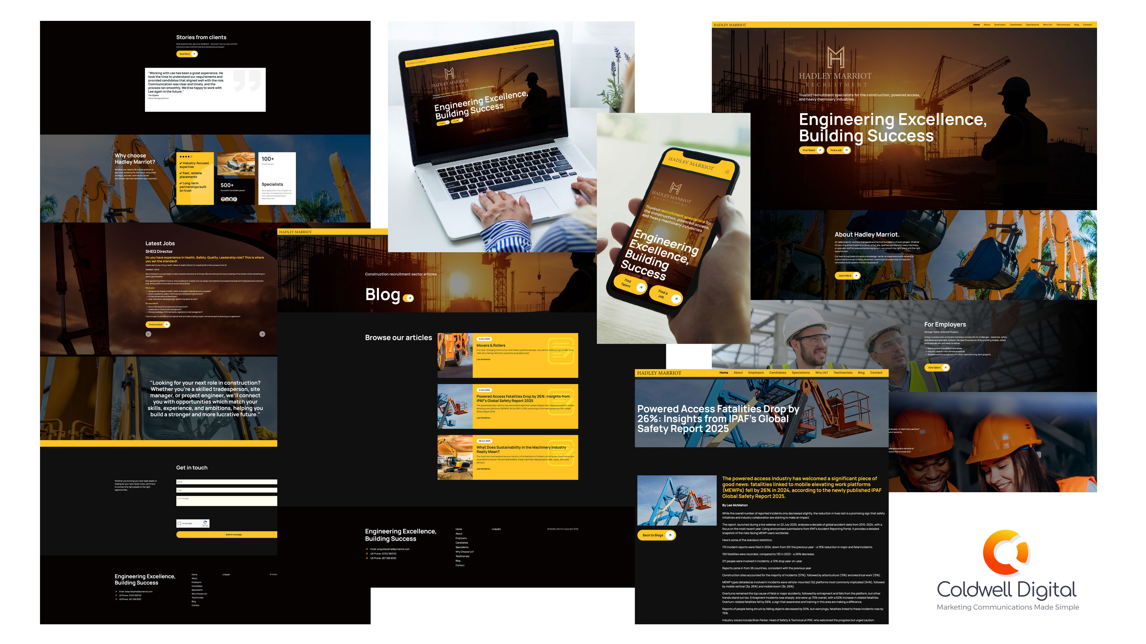 Hadley Marriot Recruitment Website design and development